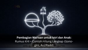 Pembagian Warisan untuk Istri dan Anak Rumus KHI + Contoh Hitung Lengkap (Gono-gini, Aul Radd)
