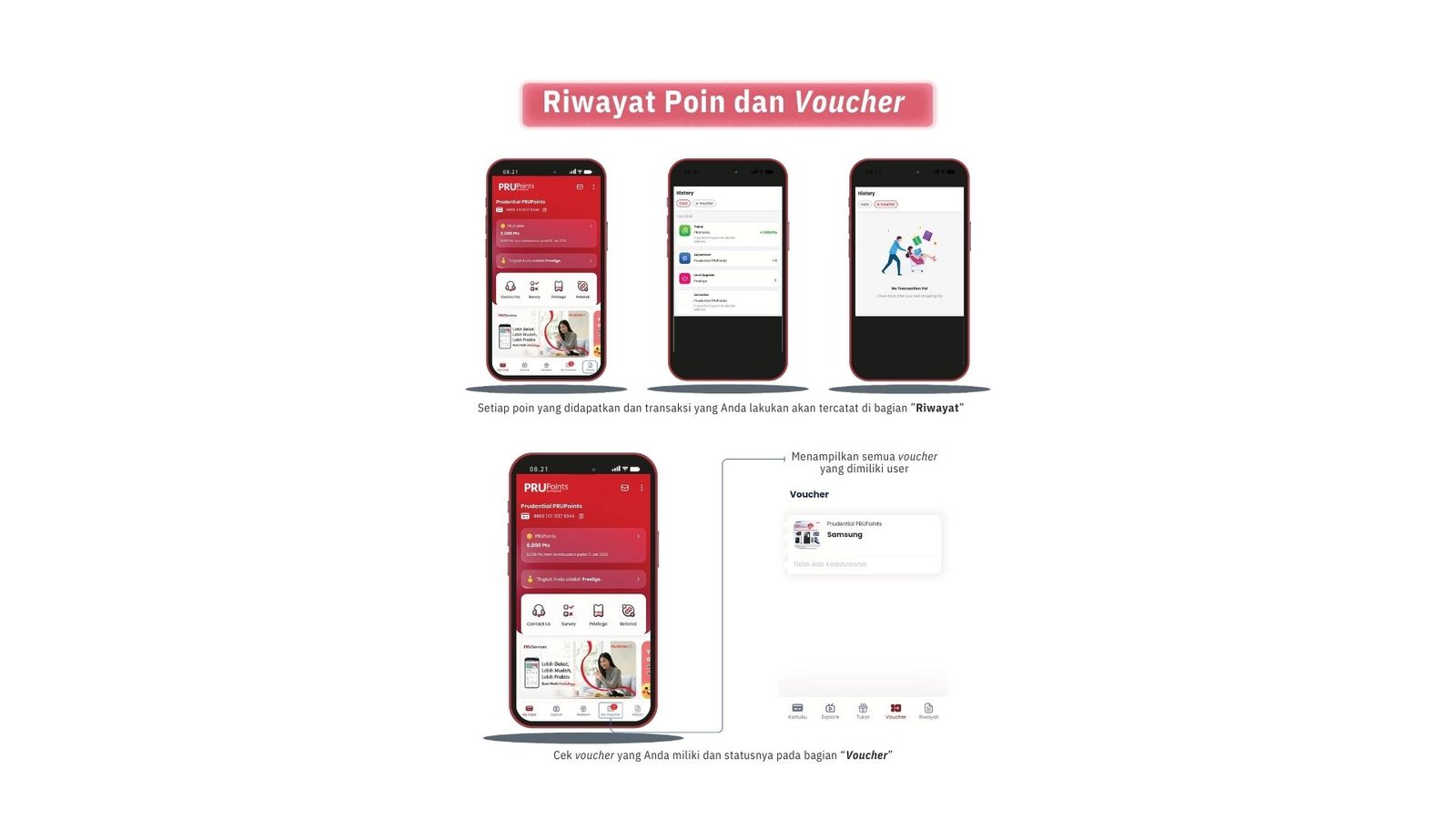 Cara cek riwayat tukar poin PRUPoints