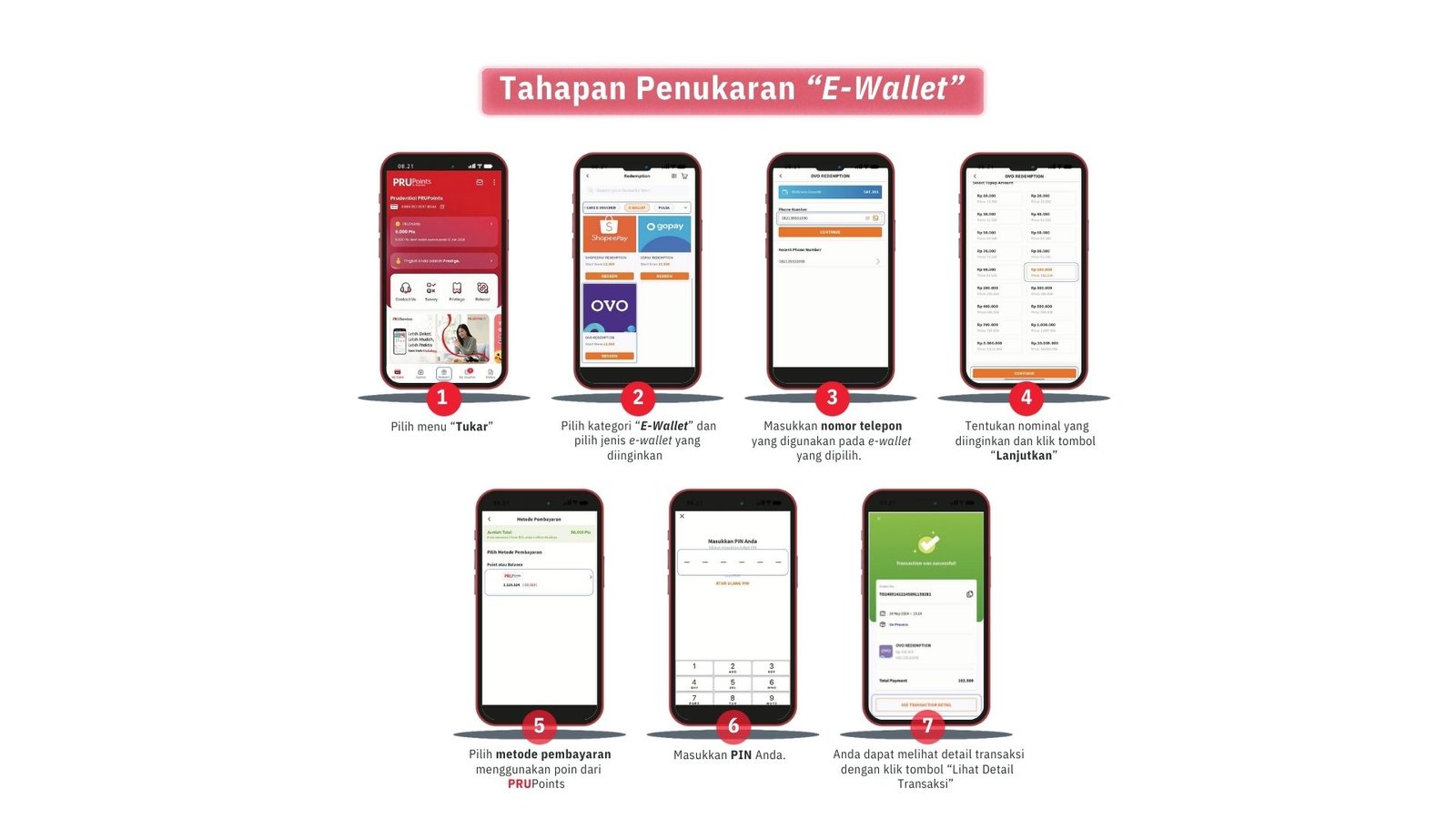 cara tukar PRUPoints jadi ewallet