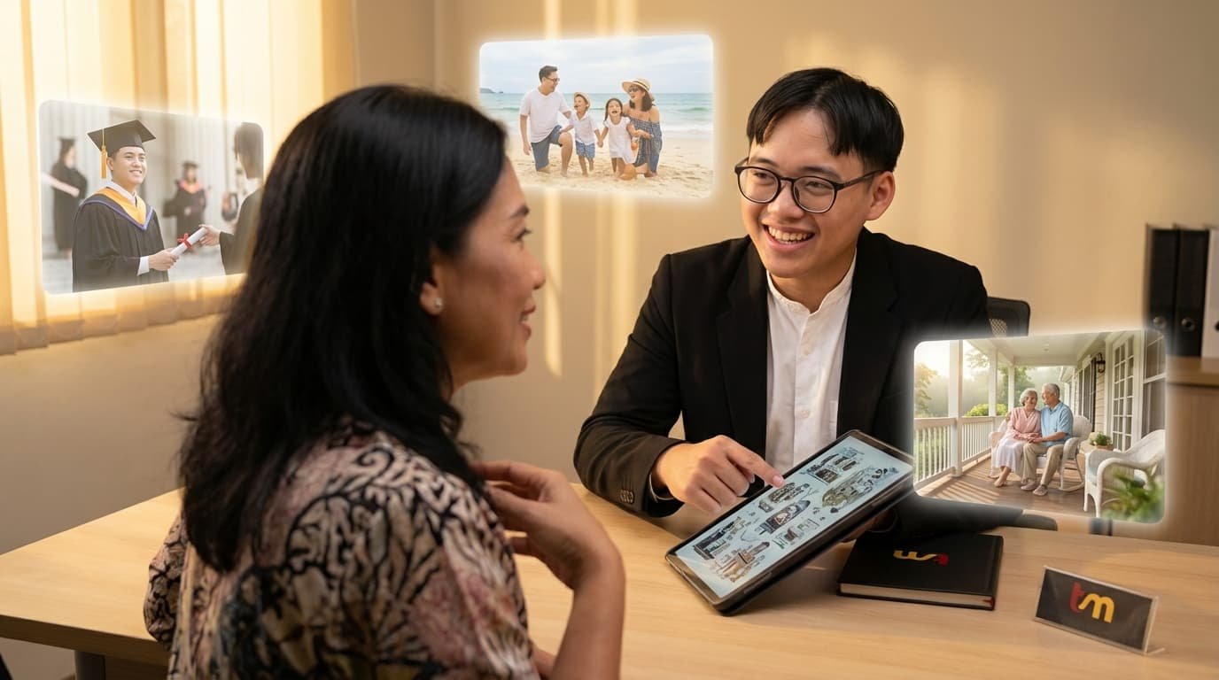 Dandy TrueMission membantu nasabah memvisualisasikan pertumbuhan dana tunai dijamin untuk masa depan dari produk asuransi dwiguna prudential prusmartplan